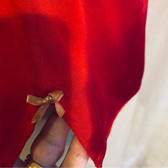 Heidi Klum Sm red stretch silk and lace . camisole - Picture 5 of 9